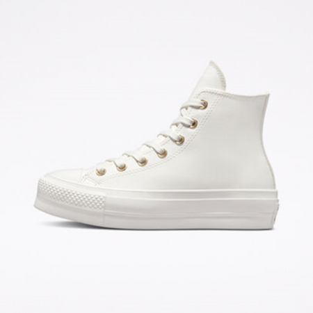 Chuck Taylor All Star Lift Platform Mono White-Vintage White/Egret/Gold