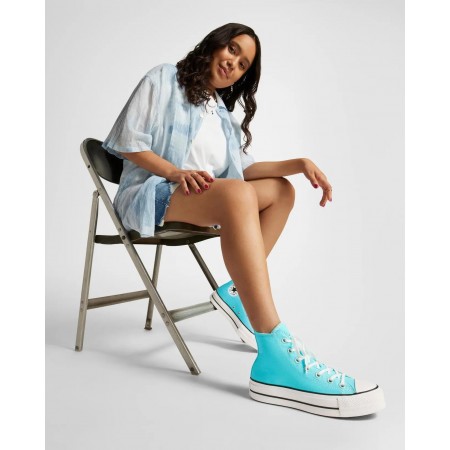 Chuck Taylor All Star Lift Platform in Triple Cyan/White/Black