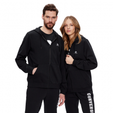 CONVERSE GO-TO EMBROIDERED STAR CHEVRON ZIP HOODIE-Black