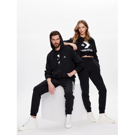 CONVERSE GO-TO EMBROIDERED STAR CHEVRON ZIP HOODIE-Black