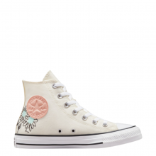 Chuck Taylor All Star Floral Embroidery-Egret/Cheeky Coral/Black