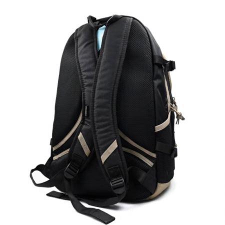 Straight Edge Backpack-Black/Sandal Wood/White