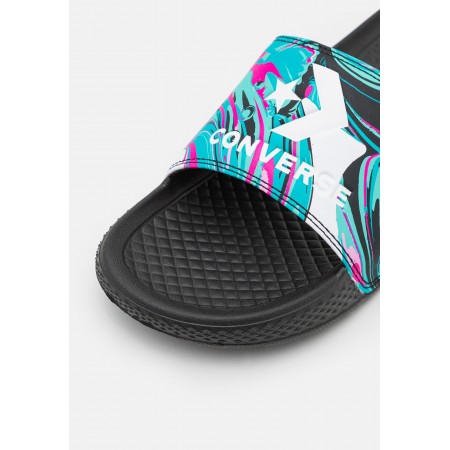 Converse All Star marble print slides in black