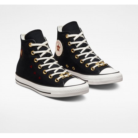 Chuck Taylor All Star Hearts-Black/White/Back Alley Brick
