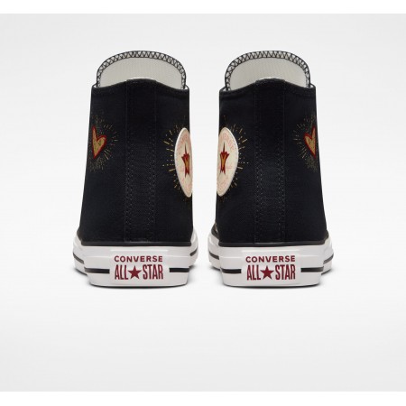 Chuck Taylor All Star Hearts-Black/White/Back Alley Brick