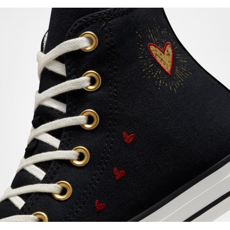 Chuck Taylor All Star Hearts-Black/White/Back Alley Brick