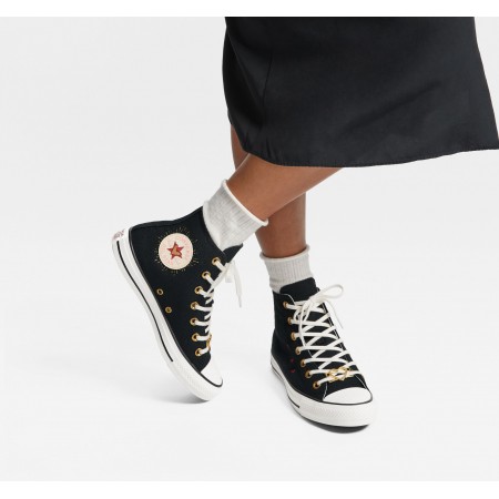 Chuck Taylor All Star Hearts-Black/White/Back Alley Brick