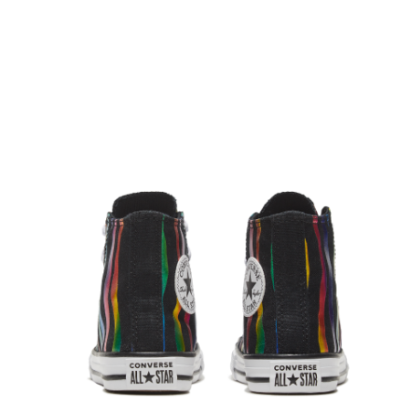 CONVERSE YOUTH CHUCK TAYLOR ALL STAR HI TOP RAINBOW ZEBRA/BLACK