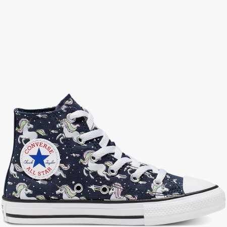 Chuck Taylor All Star Unicorns Junior High Top Navy