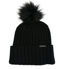 Pom Beanie-Black