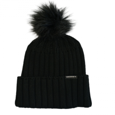 Pom Beanie-Black