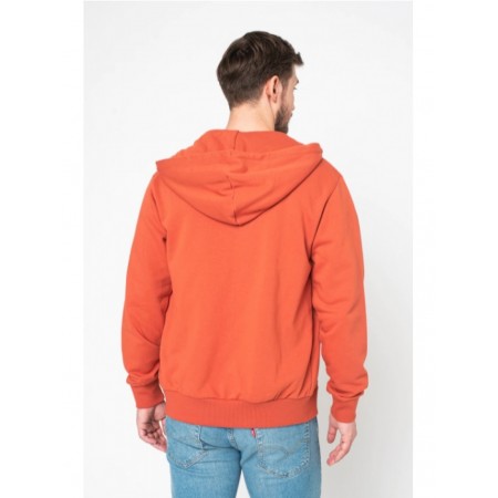 Star Chevron Emb Hoodie-Orange