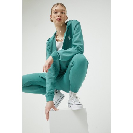 CONVERSE GO-TO EMBROIDERED STAR CHEVRON Full-Zip Hoodie-Türkiz