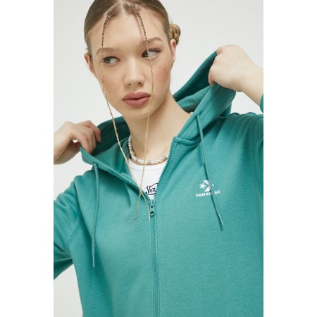 CONVERSE GO-TO EMBROIDERED STAR CHEVRON Full-Zip Hoodie-Türkiz