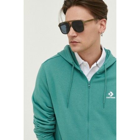 CONVERSE GO-TO EMBROIDERED STAR CHEVRON Full-Zip Hoodie-Türkiz